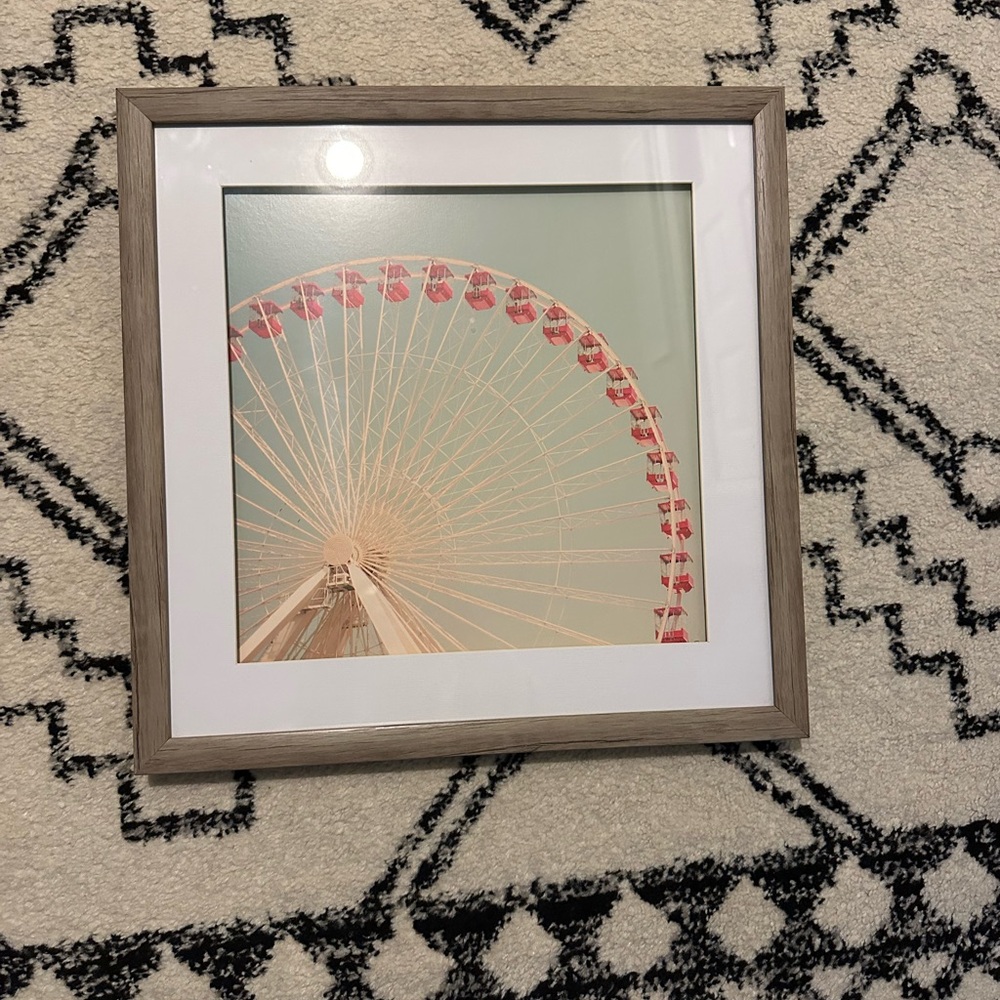 Ferris wheel framed picture.
